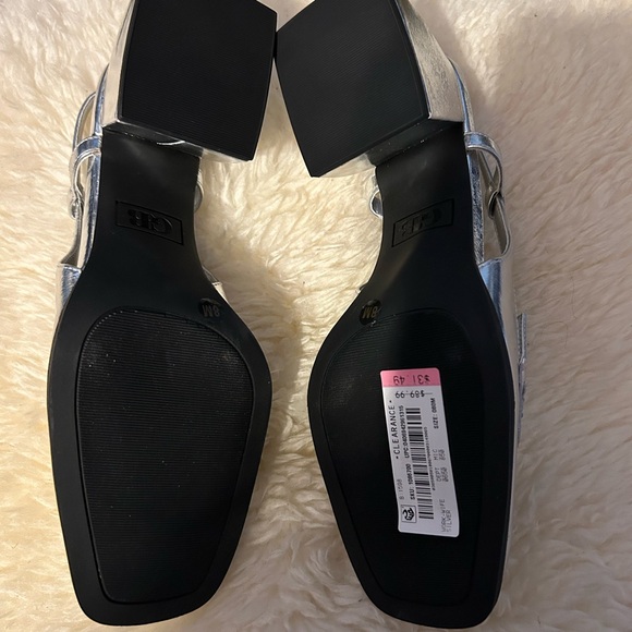 Gianni Bini Silver Work Wife Heels Size 8 - Picture 7 of 7